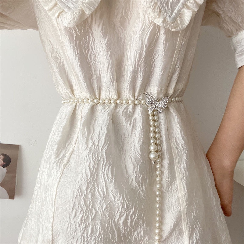 Thắt Lưng Chuỗi Hạt Ngọc Trai Cao Cấp Thời Trang Mùa Hè Dành Cho Nữ