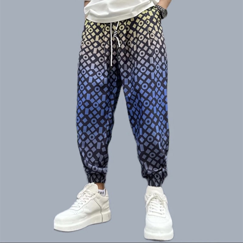 Quần Harem Thể Thao Co Giãn Thoáng Khí Màu Sắc Gradient Thời Trang Mùa Hè Cho Nam