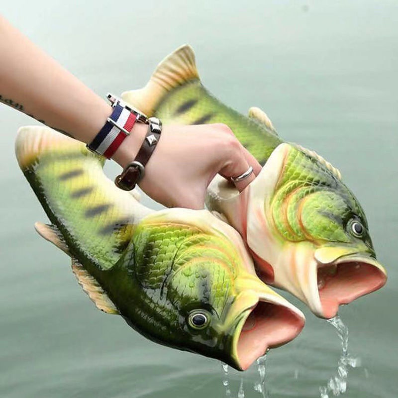 Dép Xỏ Ngón Đi Trong Nhà Chống Nước Chống Trượt Hình Cá Vui Nhộn Mới Cho Cặp Đôi Học Sinh