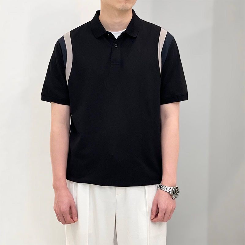 Áo Thun POLO Tay Ngắn Dáng Rộng Màu Trơn Thời Trang Mùa Hè Hàng Mới Dành Cho Bạn Nam