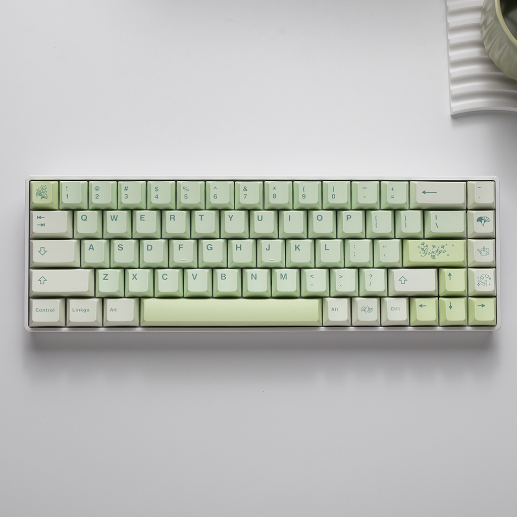 Keycaps Ginkgo Cherry Profile PBT Dye Sub Bàn Phím Cơ Keycap