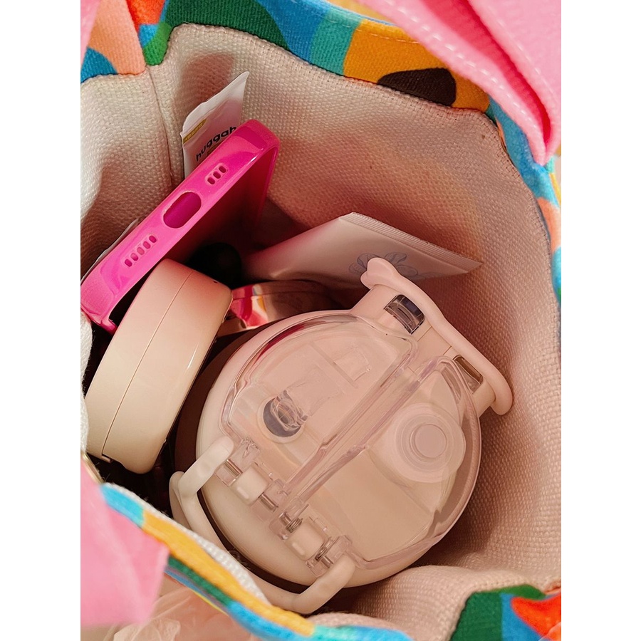 Túi Vải Đựng Hộp Cơm Trưa Sức Chứa Lớn In Họa Tiết Graffiti Phong Cách Nhật Bản Chất Lượng Cao