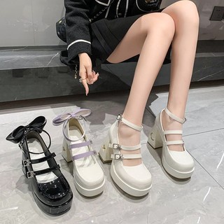 Giày cao gót cao gót phong cách nơ