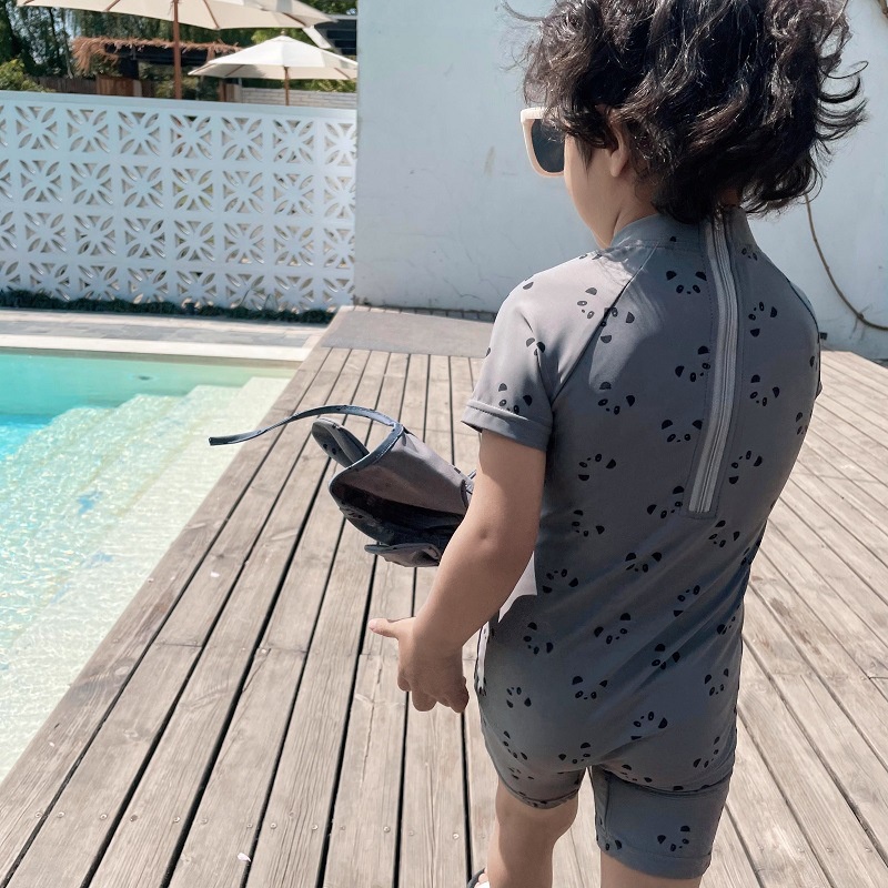 Đồ Bơi Liền Thân Chống Nắng Nhanh Khô Hình Gấu Trúc Dễ Thương Cho Bé 90-130cm