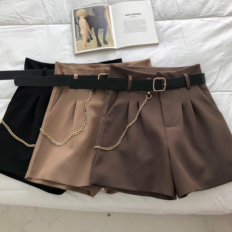 Quần Short Dáng Chữ a Lưng Cao Ống Rộng Phong Cách Hàn Quốc Thời Trang Mùa Hè Hàng Mới Dành Cho Bạn Nữ