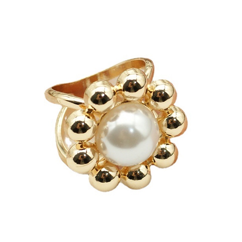 Nút Cài Khăn Choàng Lụa Cao Cấp Hình Vuông Đính Hoa Ngọc Trai Đơn Giản Thời Trang