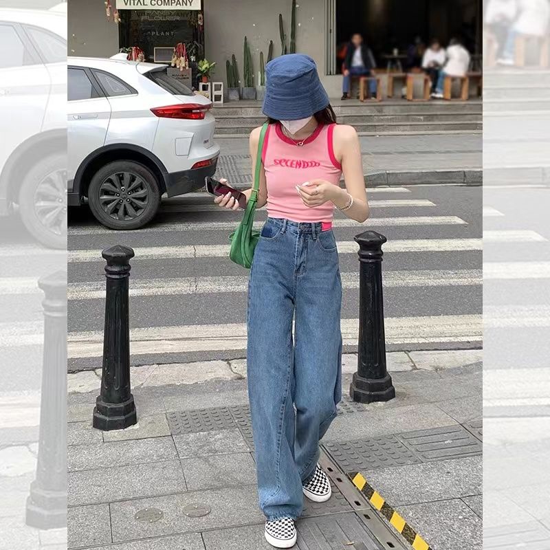 Áo Thun Không Tay Dáng Ôm Màu Hồng Trơn Phong Cách Mùa Hè Cho Nữ