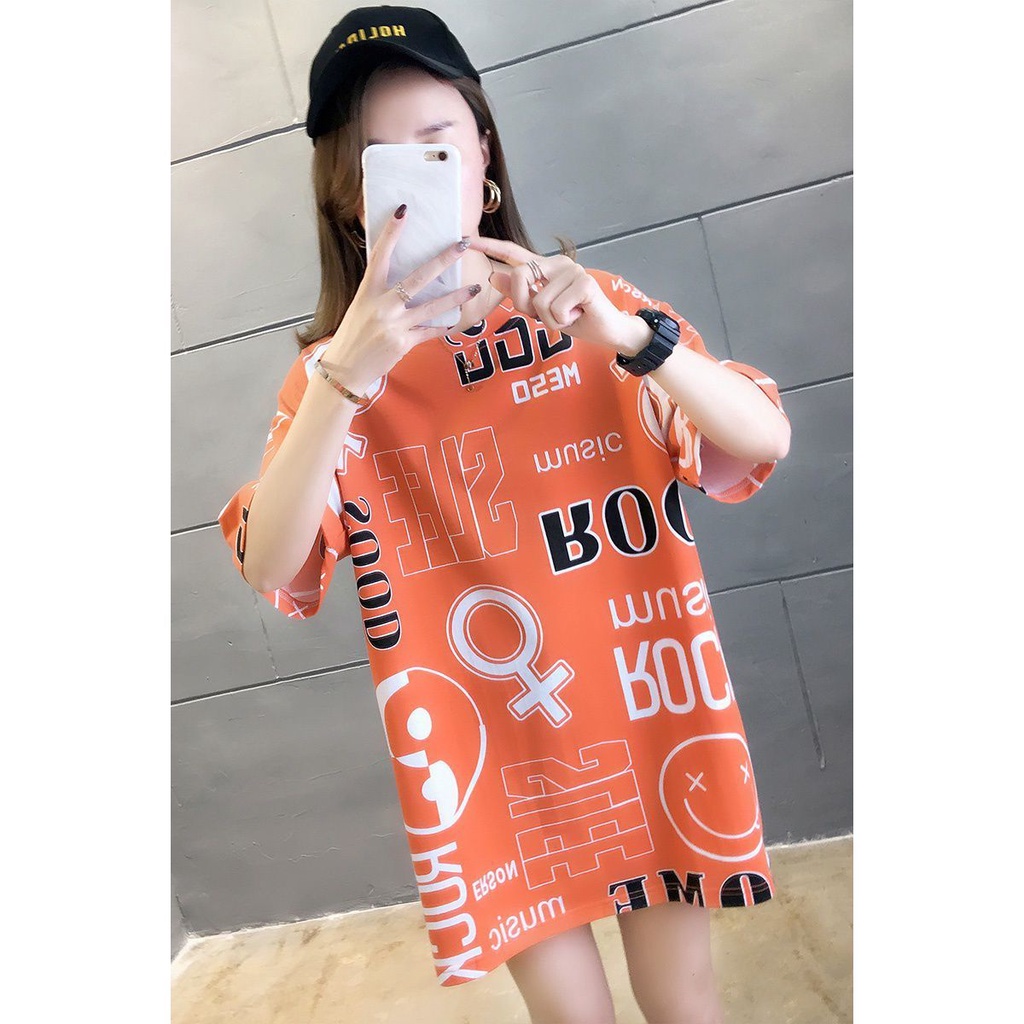 Áo Thun Tay Ngắn Dáng Rộng Plus Size Phong Cách Hàn Quốc Cho Nữ