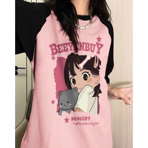 Áo Thun Tay Ngắn Dáng Rộng Thời Trang Mùa Hè Mới Cho Nữ