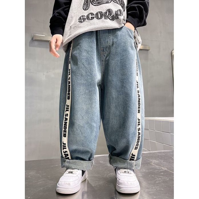 ~ Quần Jean Dài Phong Cách Mới Năm 2023 Thời Trang Thường Ngày Dễ Phối Đồ Cho Bé Trai