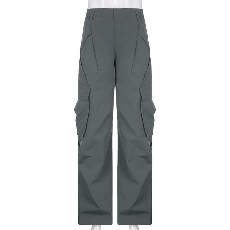 Quần Dài Ống Rộng Lưng Cao Phong Cách Đường Phố Mỹ Chất Lượng Cao Biikpik Mới