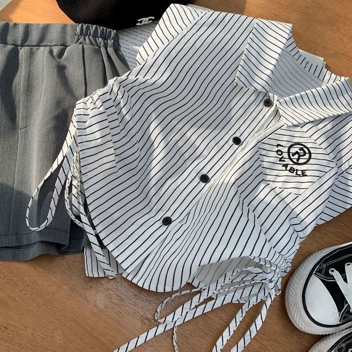 Set Áo Thun Ngắn Tay + Quần Culottes Mùa Hè 2023 Thời Trang Cho Bé Gái