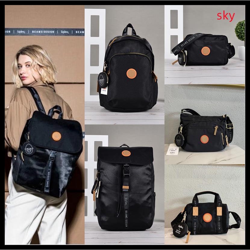 Kipling Ba Lô Du Lịch Đa Năng Màu Đen Phong Cách Nhật Bản Thời Trang Sức Chứa Lớn 1688