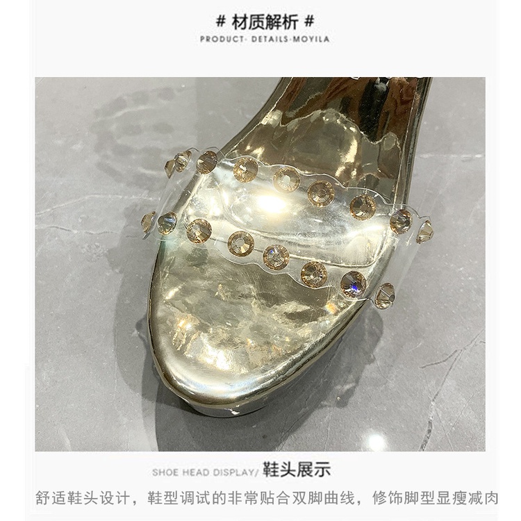 Sandal Cao Gót Mũi Nhọn Thiết Kế Mới Thời Trang Mùa Hè 2021 Dành Cho Nữ