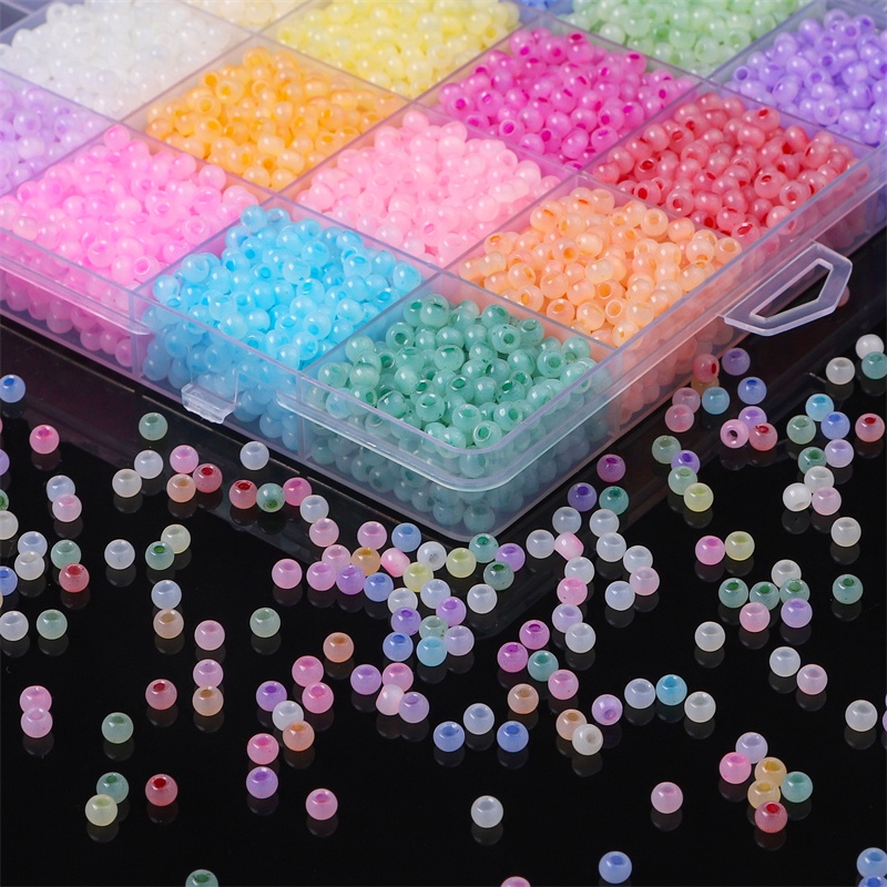 Chuỗi Hạt Thủy Tinh Nhiều Màu Sắc 4mm Dùng Làm Vòng Tay / Trang Sức diy