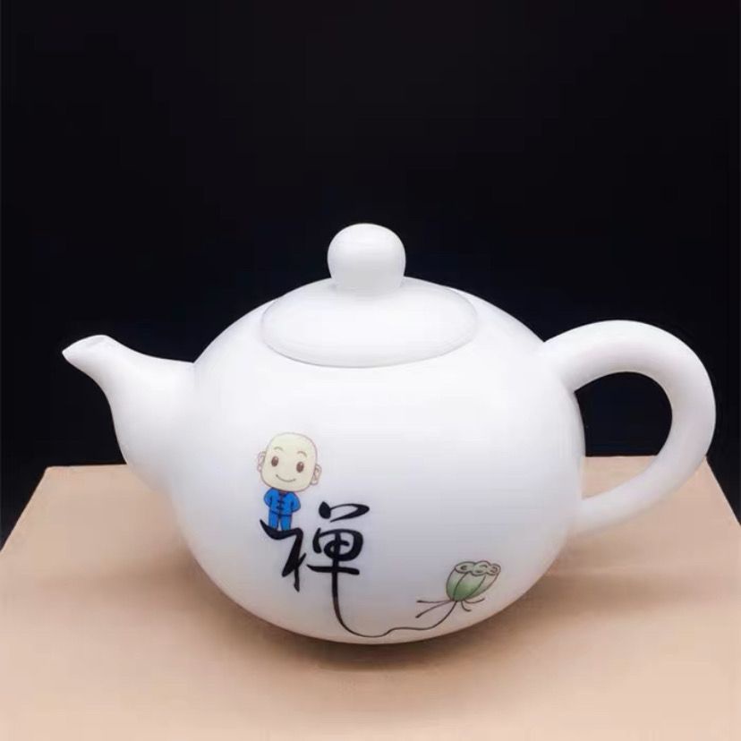 Bộ Ấm Trà Bằng Sứ Handmade Kiểu Dáng Đơn Giản Hiện Đại