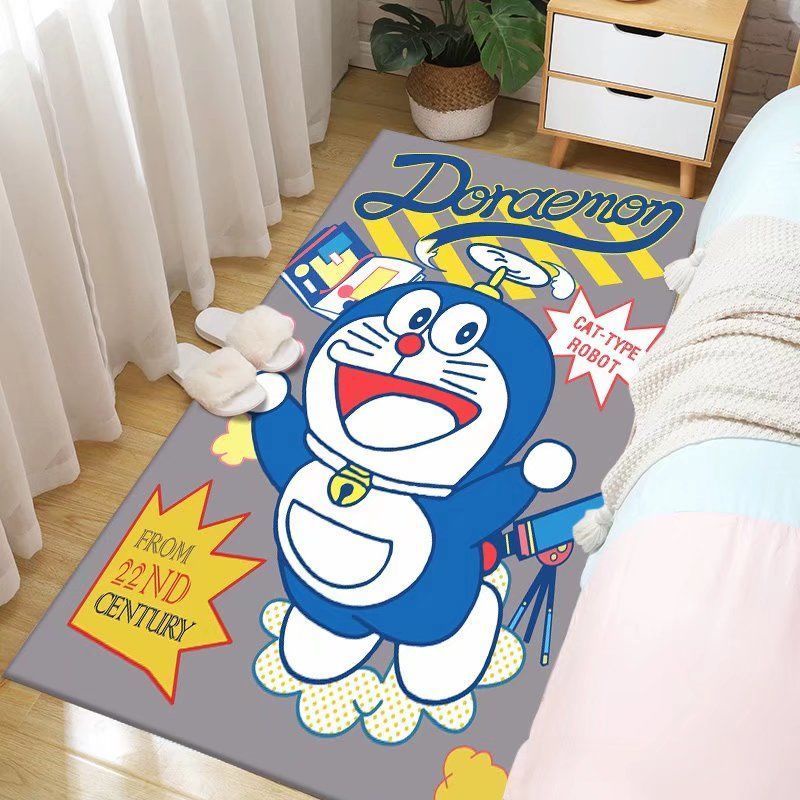 Thảm Lót Sàn Họa Tiết Hoạt Hình Doraemon Trang Trí Phòng Khách / Phòng Ngủ