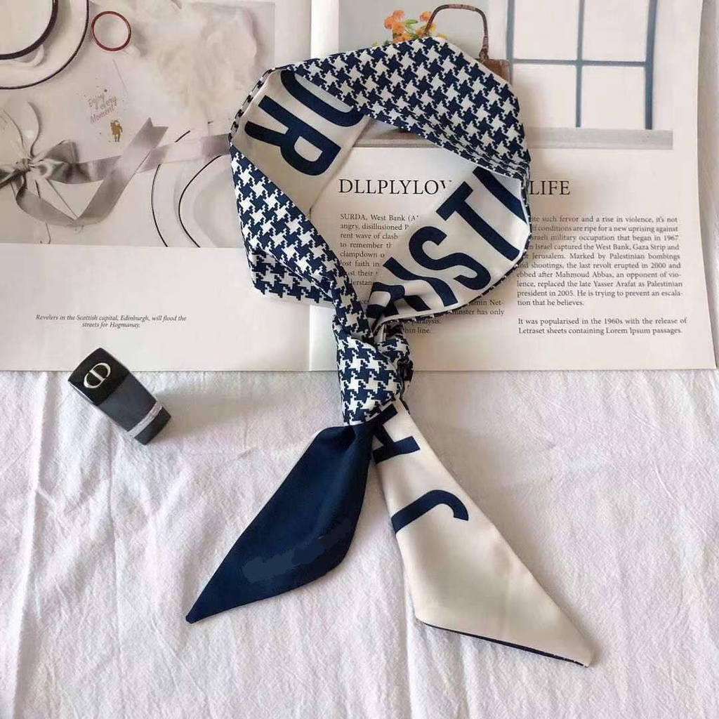 Khăn Quàng Cổ Nhỏ Bằng Lụa Mỏng Chống Nắng Bảo Vệ Cổ Kiểu Pháp Cổ Điển Mùa Hè Cho Nữ n