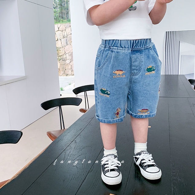 Quần Short Denim Mỏng Mềm Mại Thời Trang Mùa Hè Cho Bé Trai