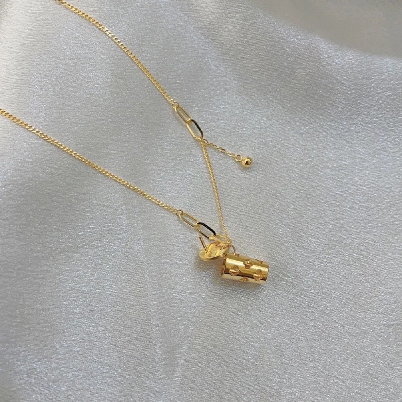 Vòng cổ Hình Ly Trà Sữa Màu Vàng Sang Trọng Thời Trang Mùa Thu Cho Nữ