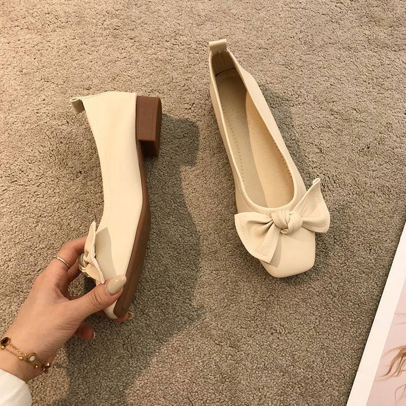 Giày Búp Bê Mũi Vuông Đế Mềm Thoải Mái Phong Cách Xiaoxiang Cho Nữ