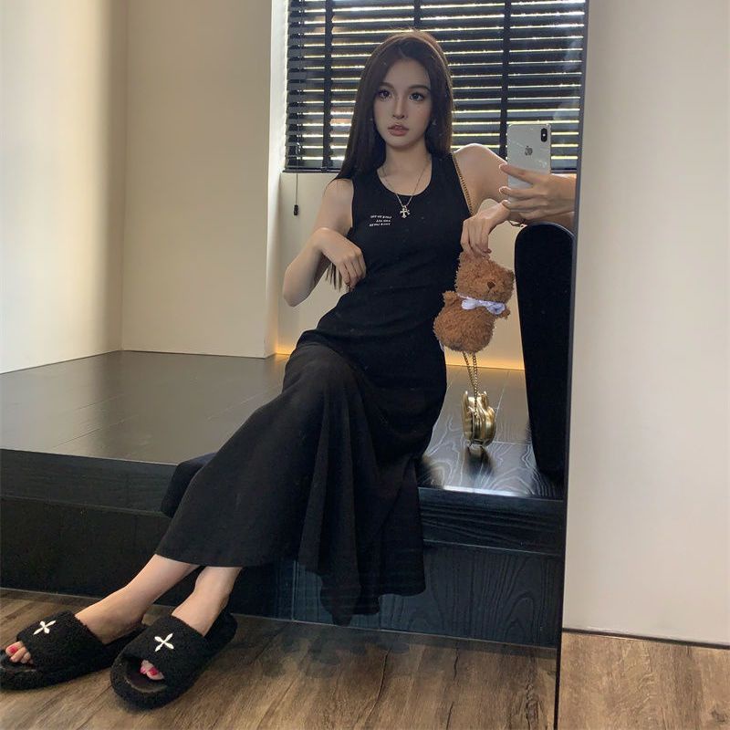 Đầm dài COZOK không tay eo thấp thời trang gợi cảm dành cho nữ