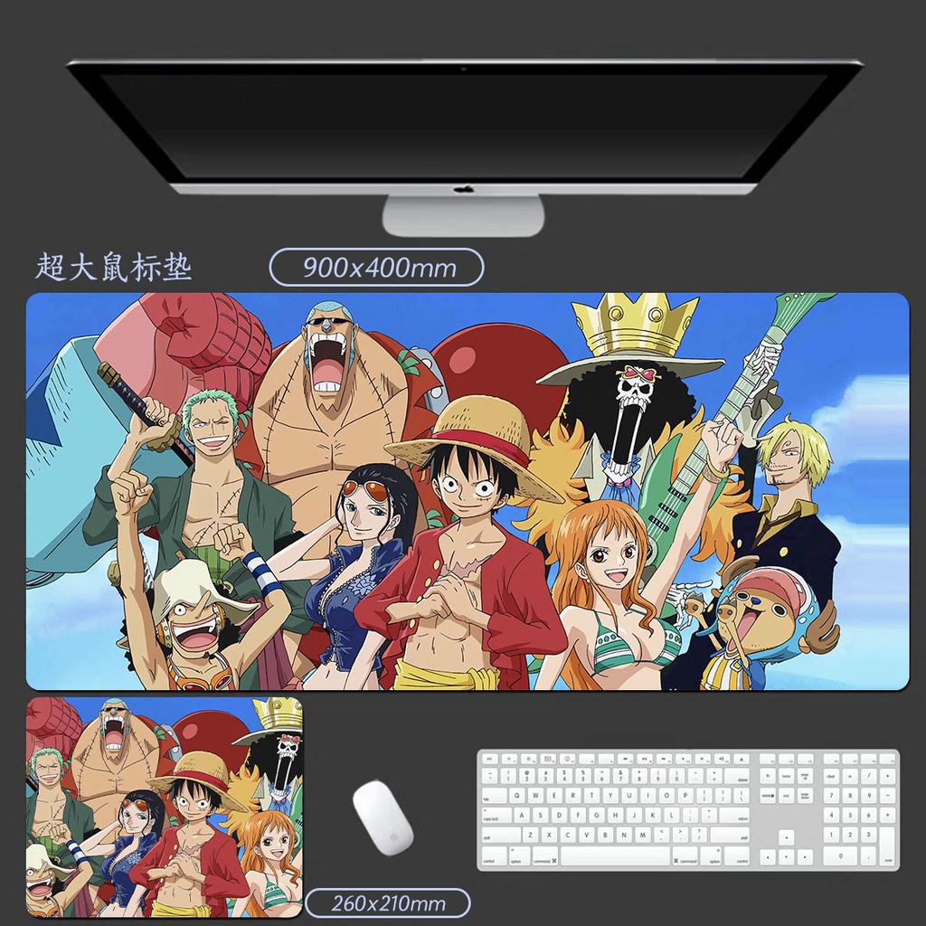 Tấm Lót Chuột Và Bàn Phím Chơi Game Cỡ Lớn In Hình Anime One Piece Độc Đáo