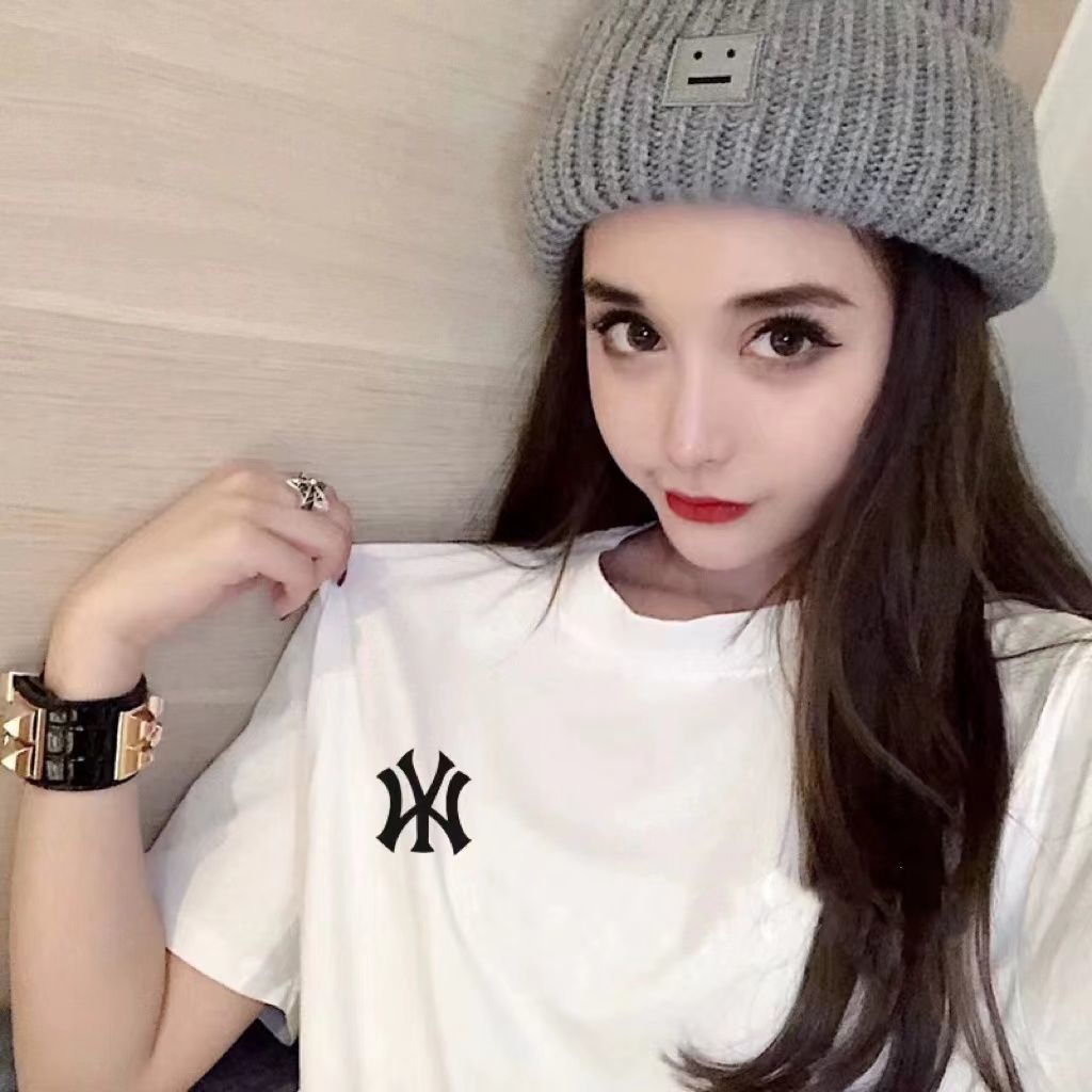 [Bán Tại At a loss] Áo Thun Thể Thao Dáng Rộng Tay Ngắn Màu Trắng Đen Phong Cách Hàn Quốc Mùa Hè Đơn Giản Cho Cặp Đôi