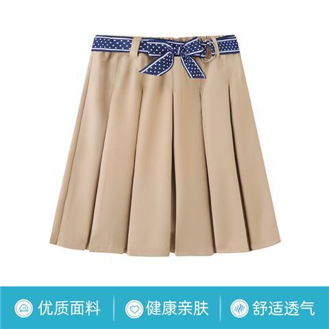 Chân Váy Chữ A Xếp Ly Màu Xanh Navy Đậm Cho Bé Gái