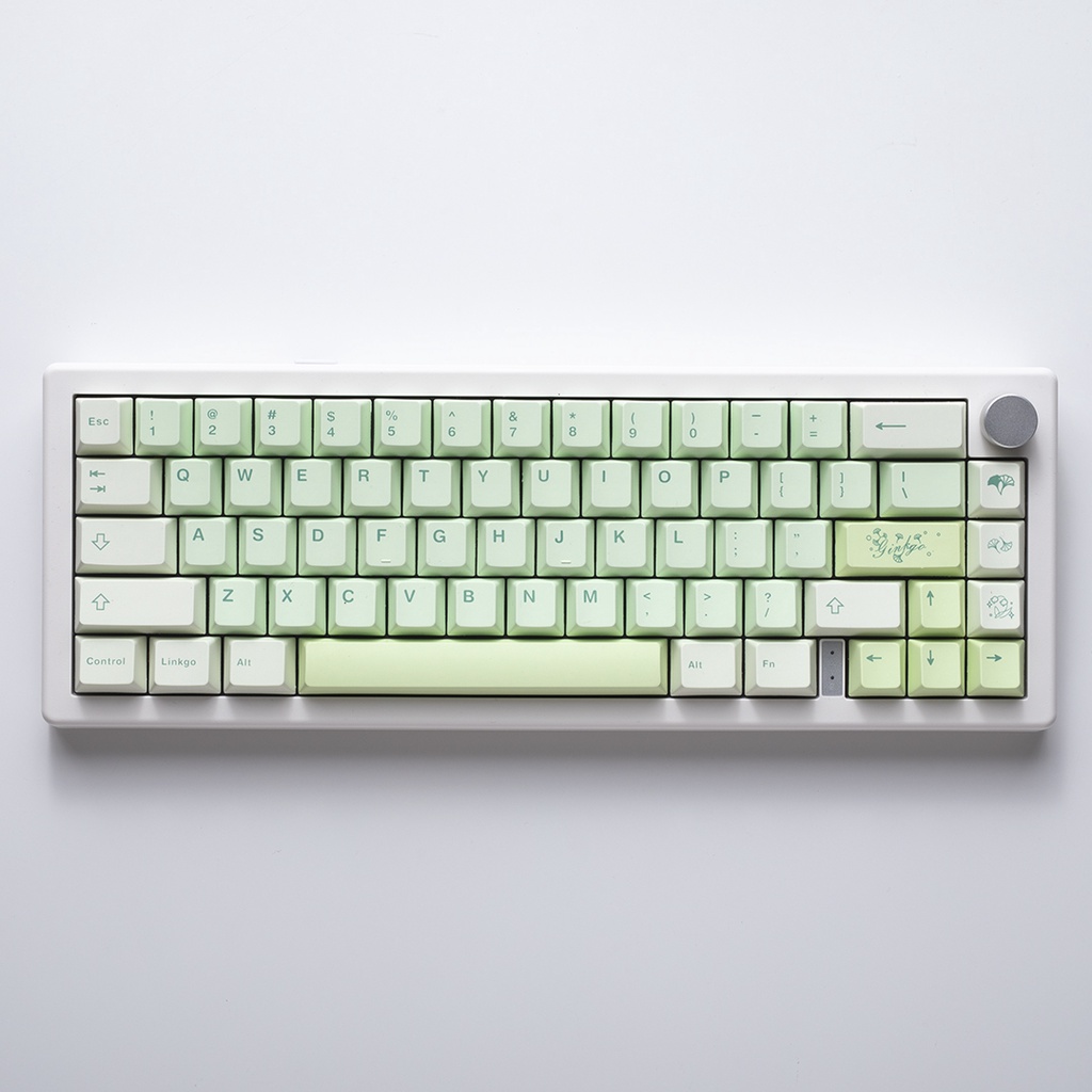 Keycaps Ginkgo Cherry Profile PBT Dye Sub Bàn Phím Cơ Keycap