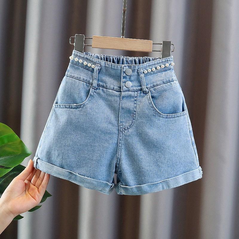 ~ 2023 Quần Short Denim Thời Trang Mới Hợp Xu Hướng Cho Bé Gái
