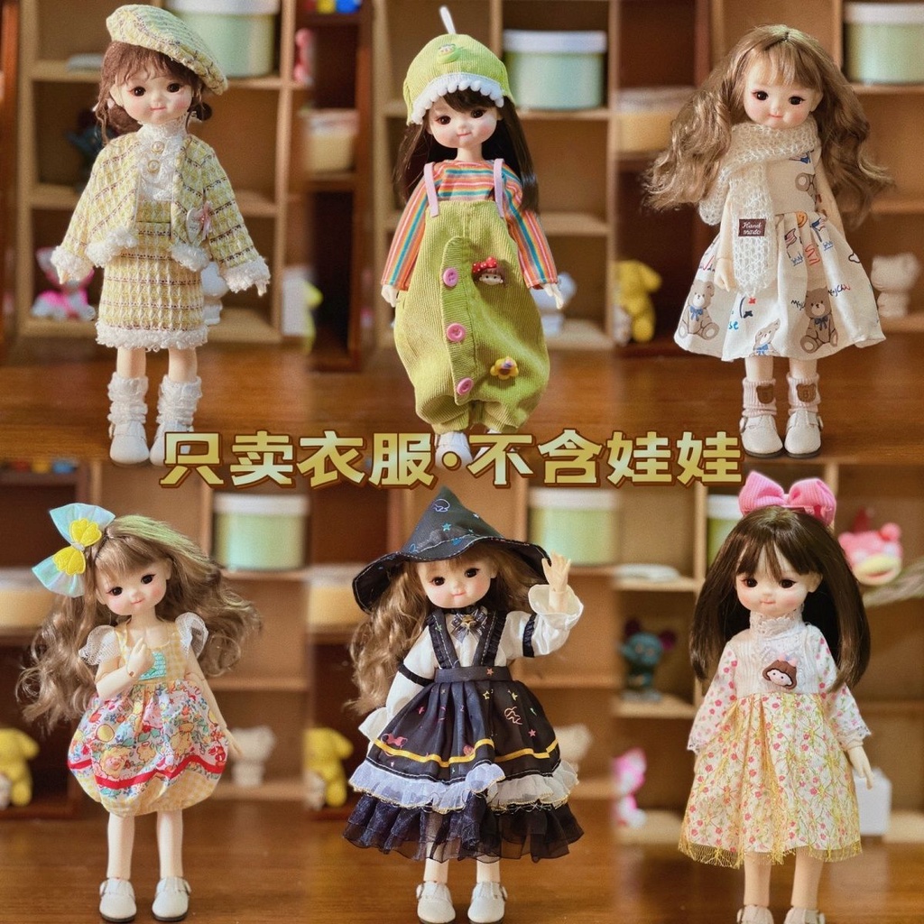 Búp Bê 6 Điểm bjd 30cm 6 Điểm 30cm Mặc Đầm Thời Trang Xinh Xắn Cho Bé Gái