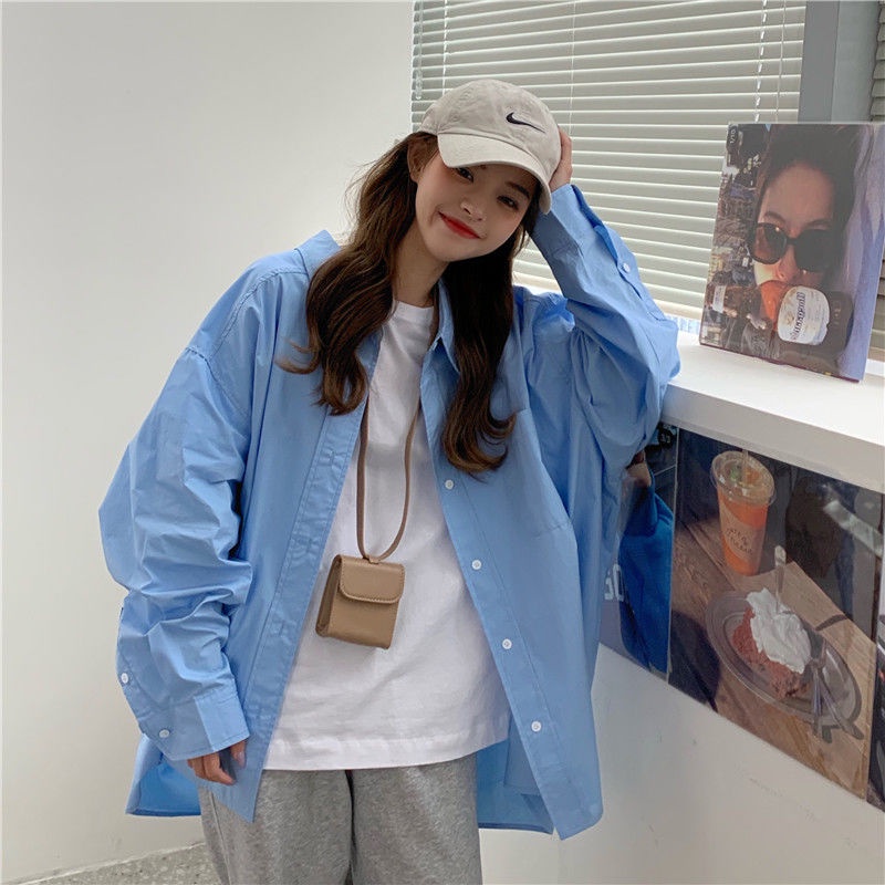 Áo Khoác Sơ Mi Chống Nắng Dáng Rộng Màu Hồng Phong Cách Hong Kong Cổ Điển Thời Trang Mùa Xuân Mới Cho Nữ