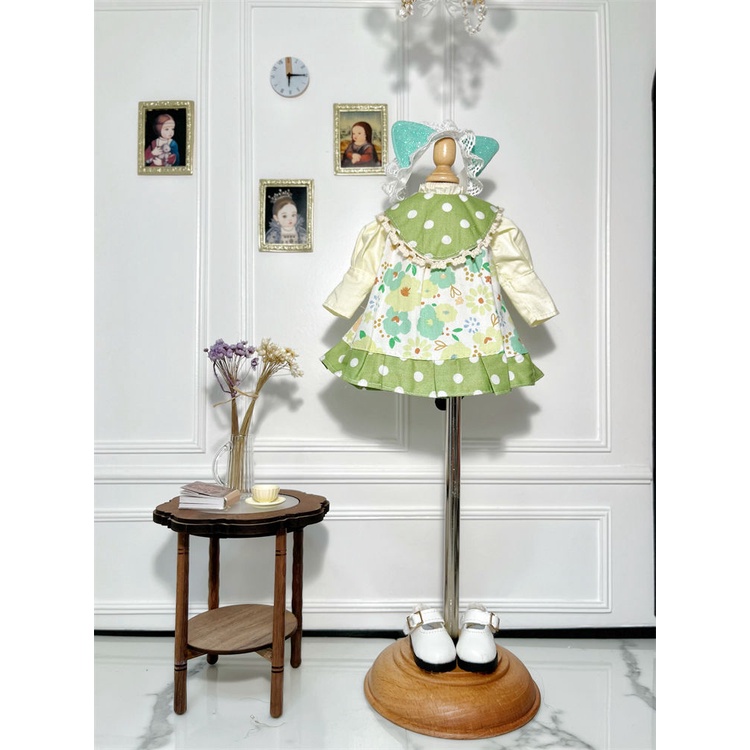 Đầm Hoa Màu Xanh Lá 6 Điểm 30cm bjd 1: 6SD 6 Điểm Cho Bé Gái 30cm Tỉ Lệ 1: 6SD Áo Thun Tay Ngắn 6.8.8Cm Thời Trang Cho Bé