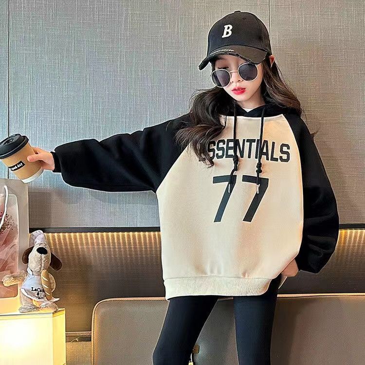 Áo Sweatshirt Có Mũ Trùm Thời Trang Mùa Xuân 2023 Phong Cách Mới Cho Bé Gái