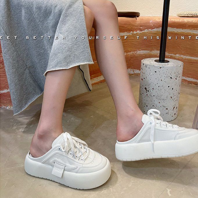 Giày Lười Đế Bằng Tăng Chiều Cao Không Gót Thời Trang Cho Nữ