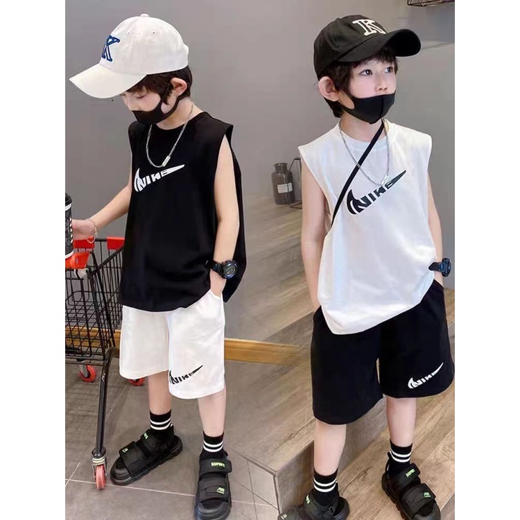 Hàng Mới Về Mới Set Áo Thun Ba Lỗ Và Quần Short Nhanh Khô Thời Trang Mùa Hè Cho Bé Trai