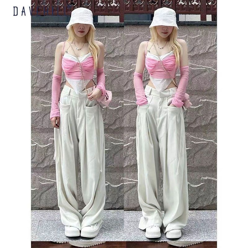 Quần Dài Lưng Cao Dáng Rộng Phong Cách Thời Trang Mùa Hè Mới 2023