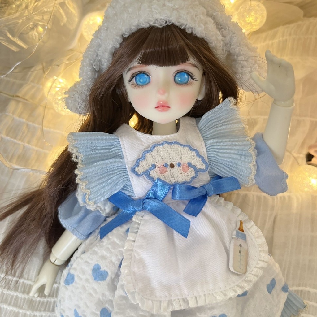 Búp Bê bjd 3D Mắt Thật 30cm 30cm bjd Mặc Đầm 3D Dễ Thương Cho Bé Gái 8.1