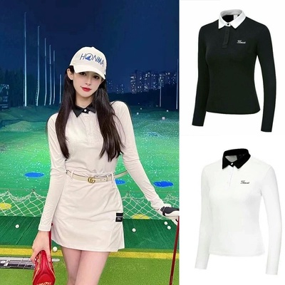 Áo Thun Polo Tay Dài Dáng Ôm Thoáng Khí Thời Trang Thu Đông Mới Cho Nữ Chơi golf
