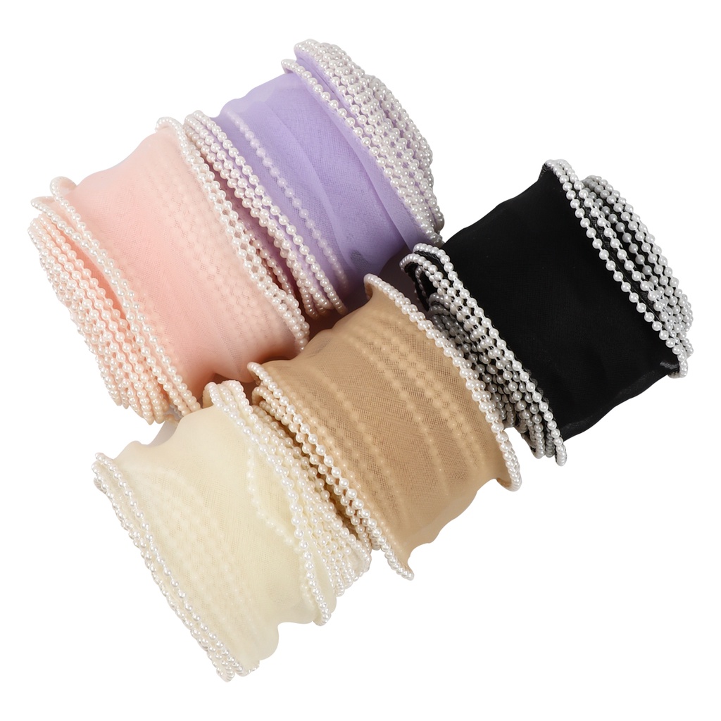 Jiuxia Ngọc Trai Đuôi Cá Sợi Bó Hoa Trang Trí Ruy Băng Hoa Bao Bì Ruy Băng Sóng Sợi Ruy Băng Nơ Tự Làm Chất Liệu