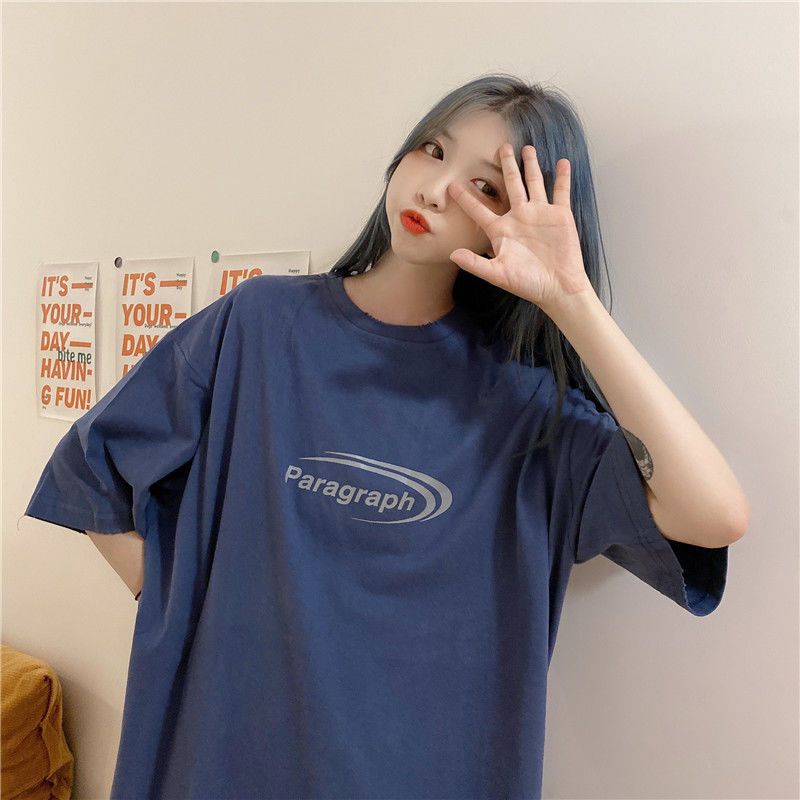 Áo Thun Ngắn Tay Dáng Rộng Thời Trang Mùa Hè Hàn Quốc Dành Cho Nữ