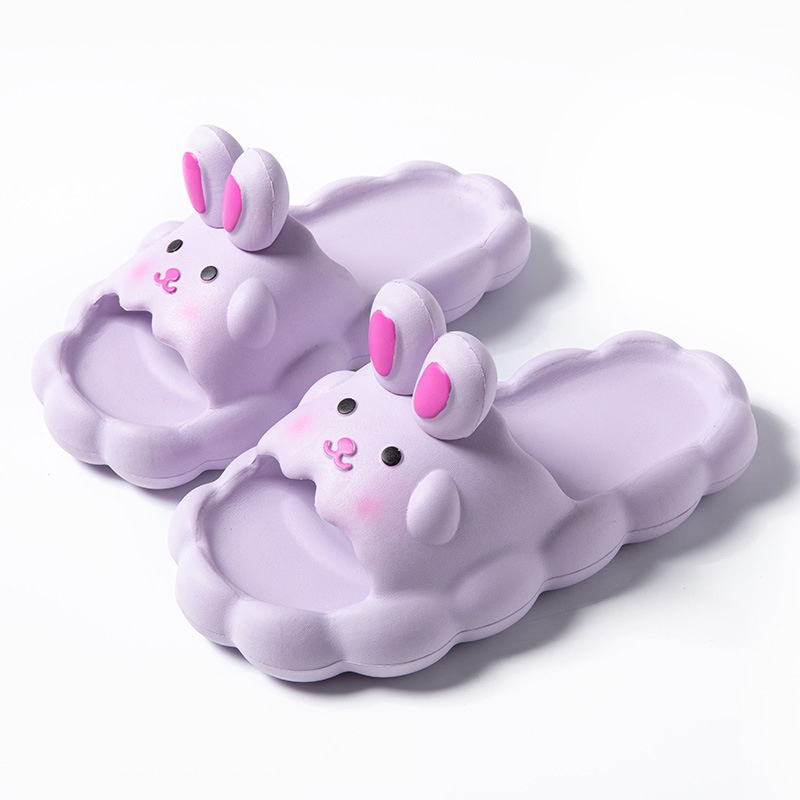 【EVEANOBQY】Dép Đi Trong Nhà Trọng Lượng Nhẹ Thoải Mái Họa Tiết Hoạt Hình Cho Cặp Đôi