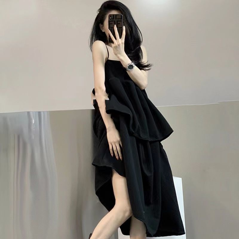 Bộ Áo Hai Dây + Chân Váy Thời Trang Mùa Hè 2023 Mới Mẻ Phong Cách Pháp Cổ Điển