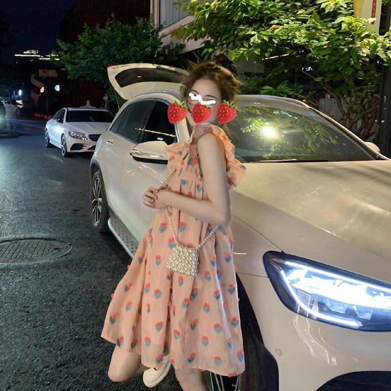 Đầm Hai Dây Mùa Hè Tay Bay Kiểu Dáng Ngọt Ngào Nhẹ Nhàng Cho Nữ