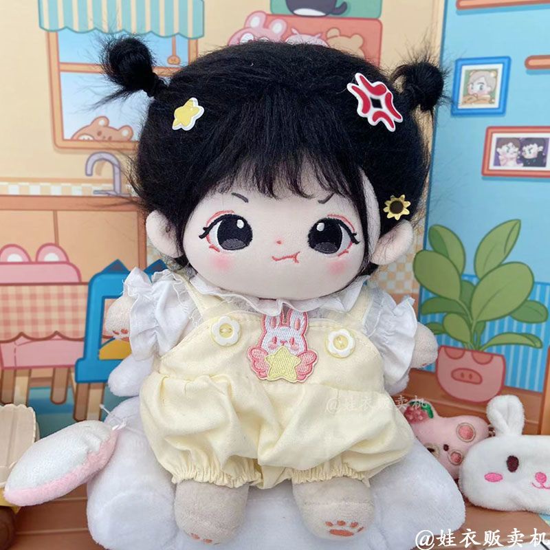 Búp Bê Mặc Quần Áo Vải Cotton Phối Ren Trong Suốt Cỡ 20cm Dễ Thương Cho Bé