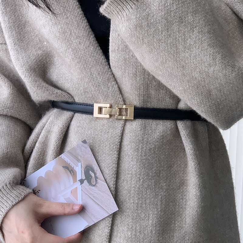 Thắt Lưng Mỏng Có Khóa Cài Trang Trí Đầm Thời Trang Cho Nữ