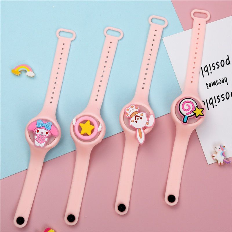 Vòng Đeo Tay Chống Muỗi Họa Tiết Hoạt Hình Lấp Lánh Dành Cho Mẹ Bầu Và Trẻ Em