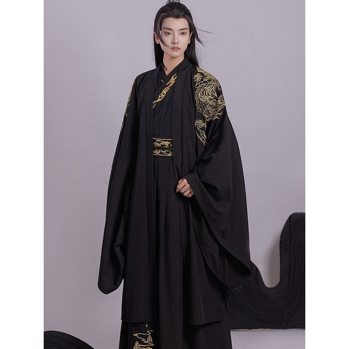 S-2XL trang phục Hán phục phong cách cổ xưa thêu hoa thắt lưng phong cách nam nữ nguyên bản trang phục hiệp sĩ võ thuật