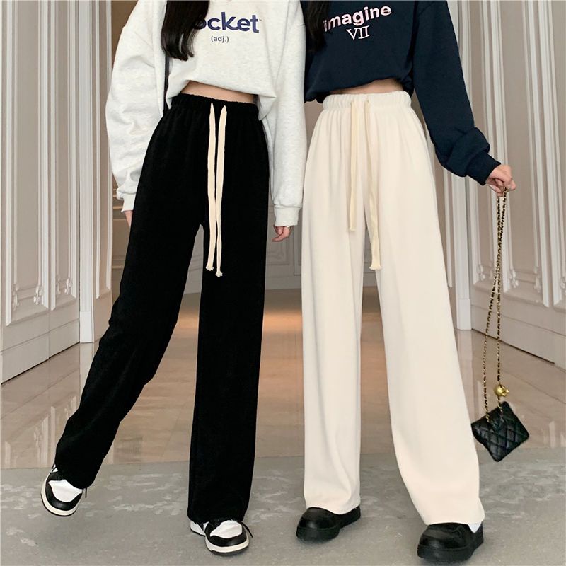 Quần ống rộng Phong Cách Thể Thao Thời Trang Thu Đông Cho Nữ